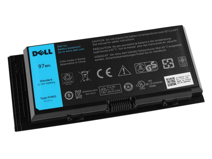 97Whr F334W 451-BBGO H1MNH Dell Precision M4800 P20E Batteri - Trykk på bildet for å lukke