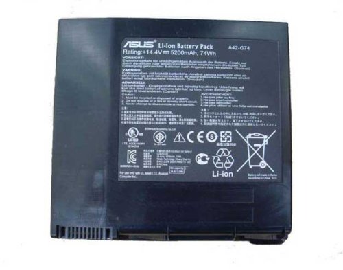 14.4V 5200mAh 75Wh Asus G74Sx-91079V G74SX-TZ257V Batteri