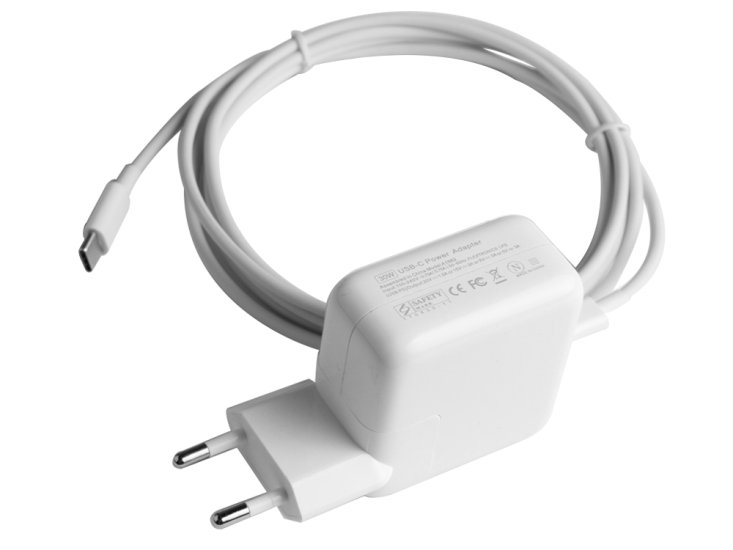 30W USB-C AC Adapter Lader Apple MacBook MMGM2T/A - Trykk på bildet for å lukke