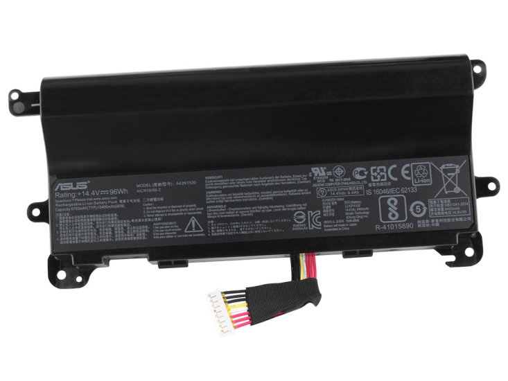 Original 14.4V 6400mAh 96Wh Asus A42N1520 Batteri - Trykk på bildet for å lukke