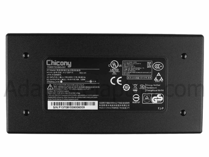 120W Gigabyte P15F R7 AC Adapter Lader