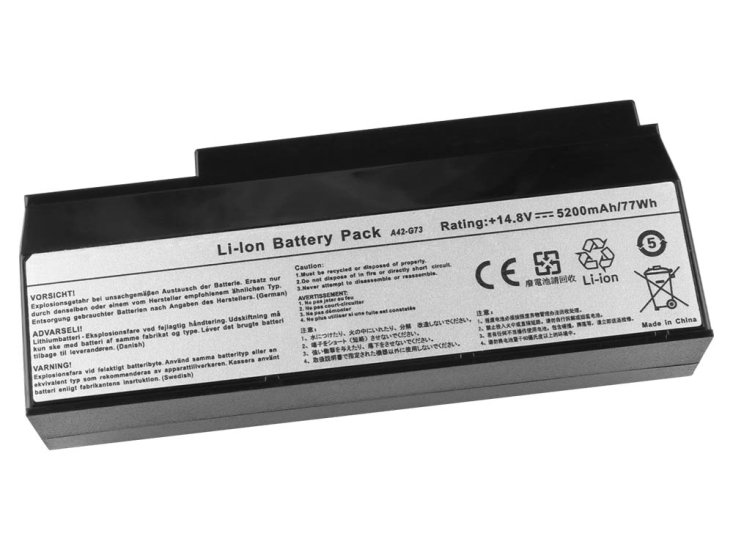 14.8V 5200mAh 75Wh Batteri Asus G53JW-A1 G53JW-XR1 G53JW-IX162V - Trykk på bildet for å lukke