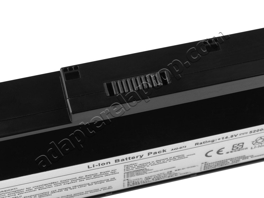 14.8V 5200mAh 75Wh Batteri Asus G53JW-MA1 G53JW-XT1 G53JW-SX145V