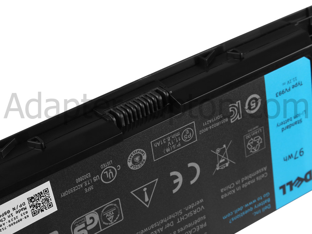 97Whr F334W 451-BBGO H1MNH Dell Precision M4800 P20E Batteri