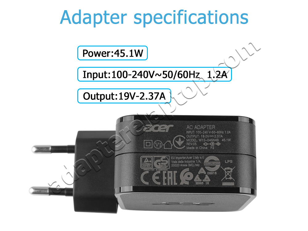 Original 45w Acer Swift 3 SF314-52 AC Adapter Lader