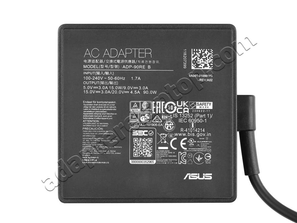 Original 90W USB-C Asus Vivobook S 15 S5507 AC Adapter Lader + kabel