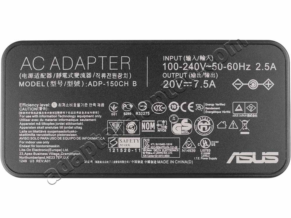 Original 150W Asus 0A001-00081100 AC Adapter Lader + kabel