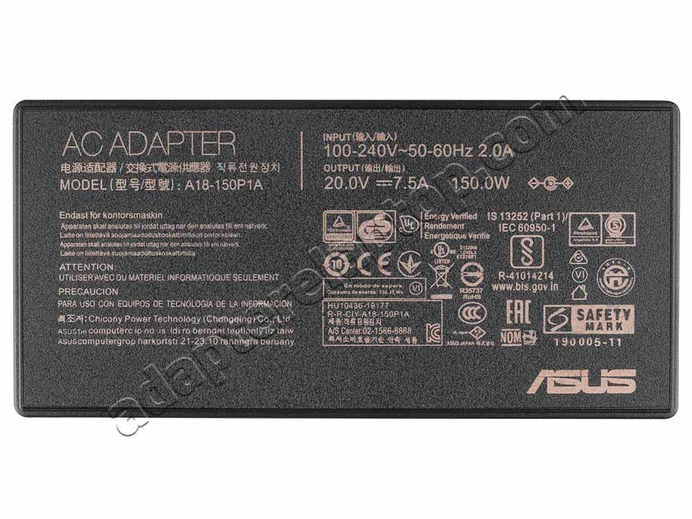 Original 150W Asus 0A001-00080400 AC Adapter Lader + kabel