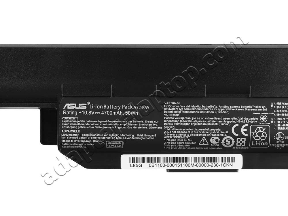 6 Celle Asus A45 A45A A45DE A45DR A45N A45VD Batteri