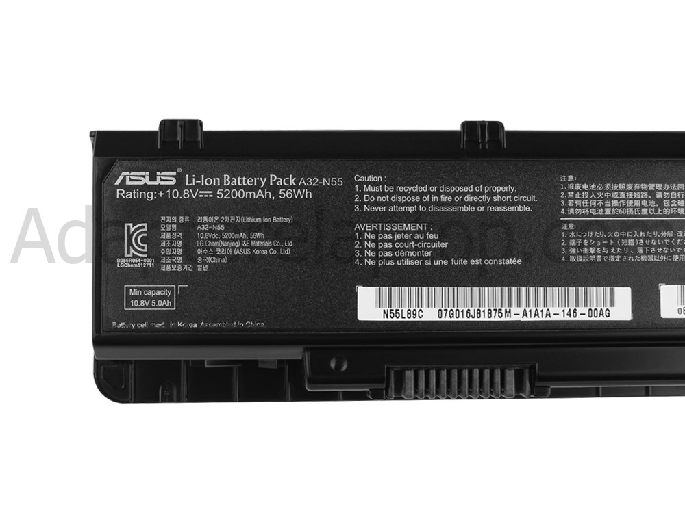 6 Celle Asus A31-N56 A32-N56 A33-N56 Batteri