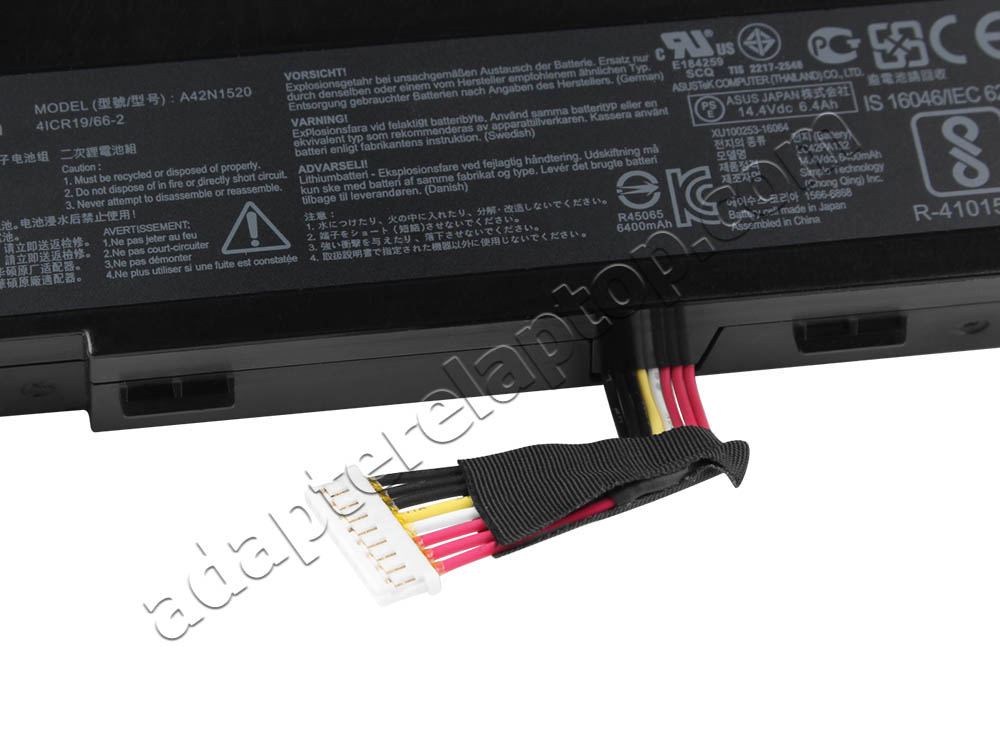 Original 14.4V 6400mAh 96Wh Asus ROG G752VS Batteri