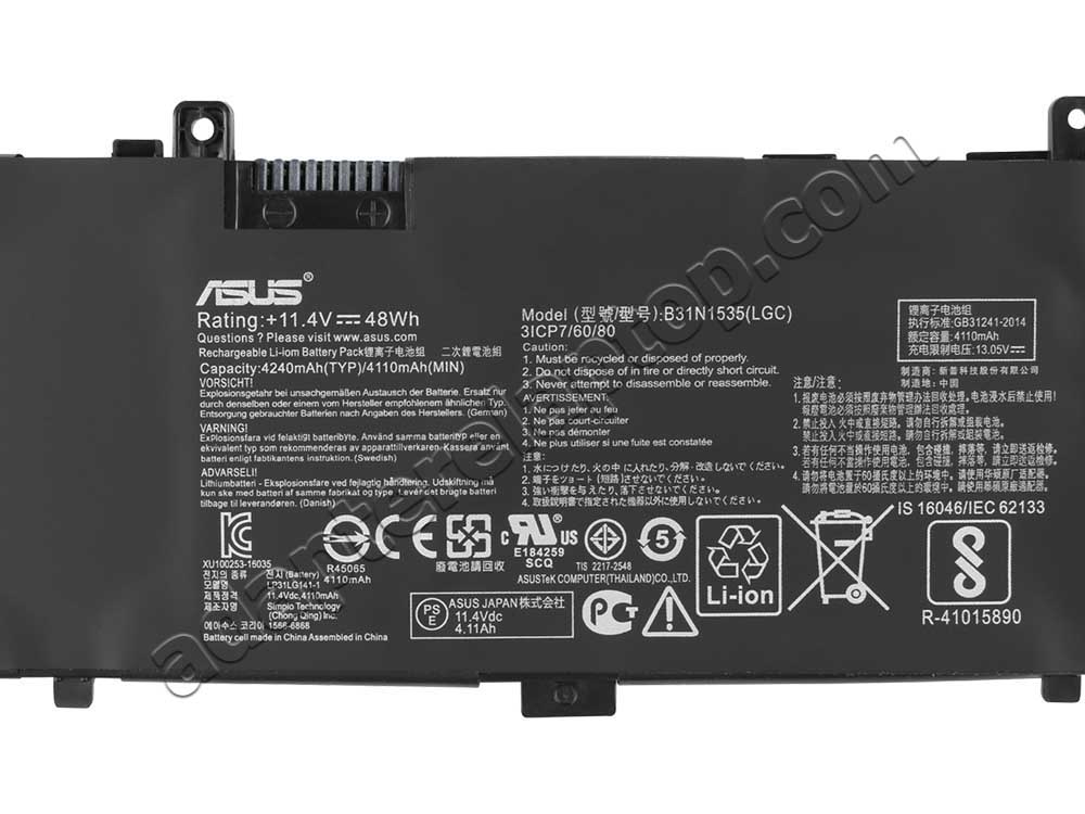 Original 4110mAh 48Wh 3 Celle Batteri Asus Zenbook UX310UA-RB51