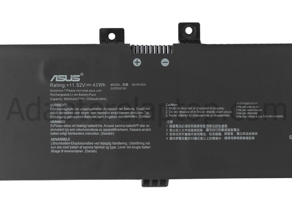 Original 42Wh Asus VivoBook 17 X705MA-BX012T X705MA-BX023T Batteri