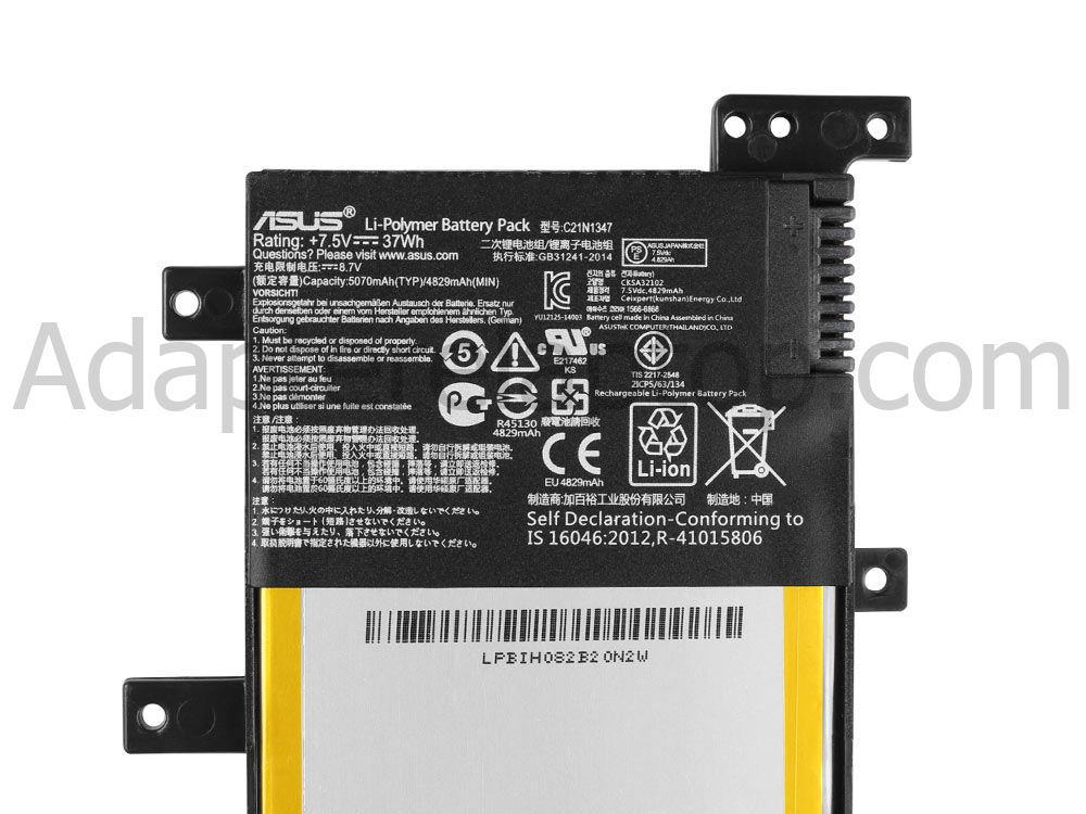 37Whr Asus F554LA-WS52 F554LA-WS71 F554LA-XX513H Batteri