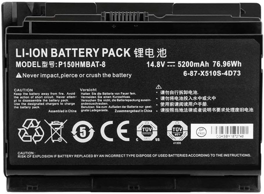 5200mah Schenker XMG P502 P501 Batteri