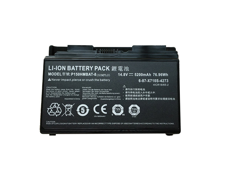 Original 5200mAh 8 Celle Clevo 6-87-X510S-4J72 Batteri