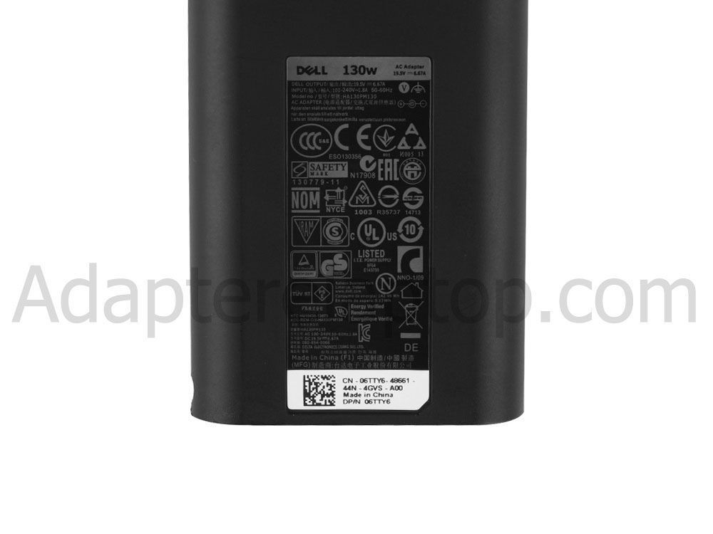 Original 130W AC Adapter Lader Dell XPS 15 9570