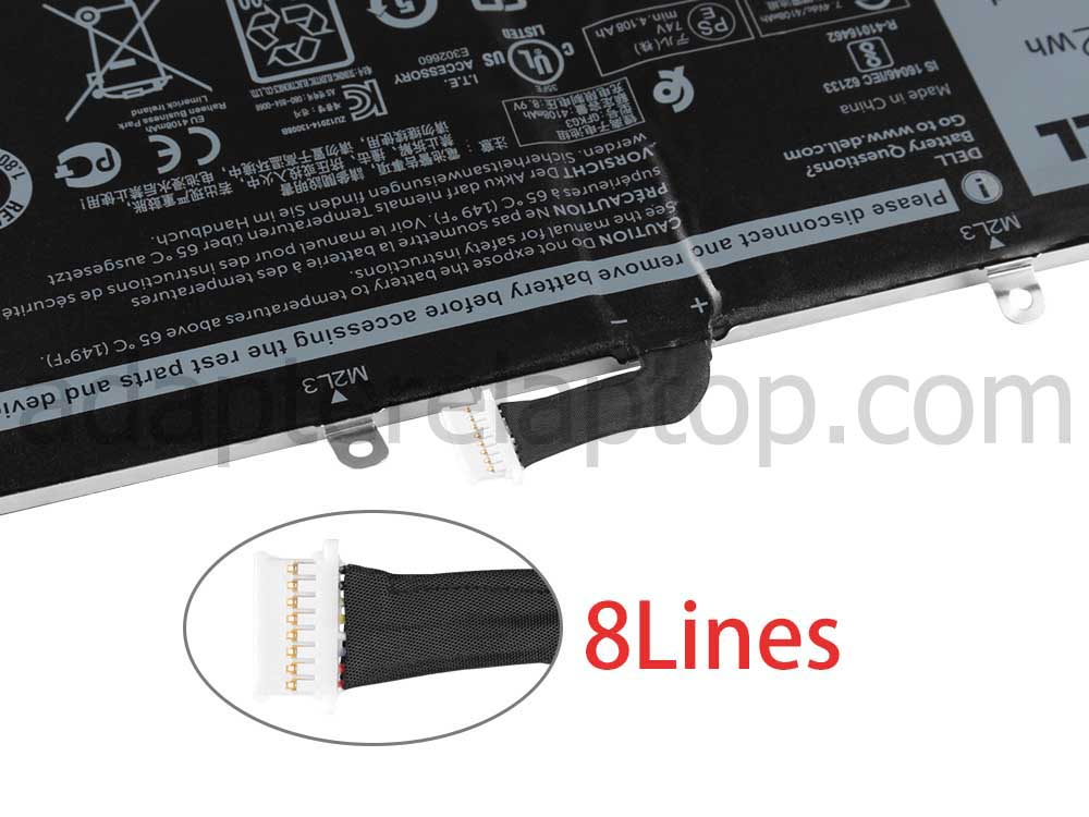 9 Celle 32Wh Dell Venue 10 Pro 5056 Batteri