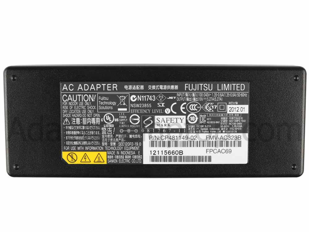 100W Fujitsu LIFEBOOK E752 E752/F Series AC Adapter Lader