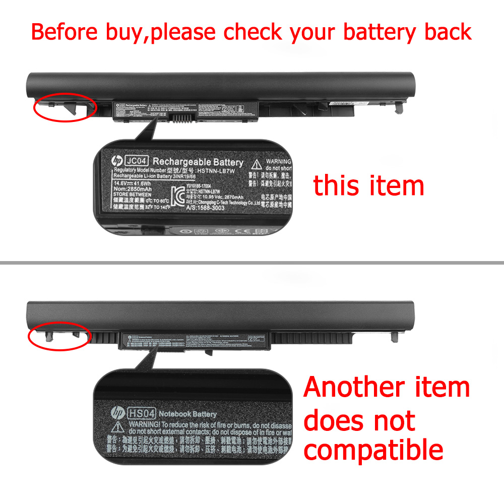 2850mAh 41.6Wh 4 Celle HP 919701-850 Batteri