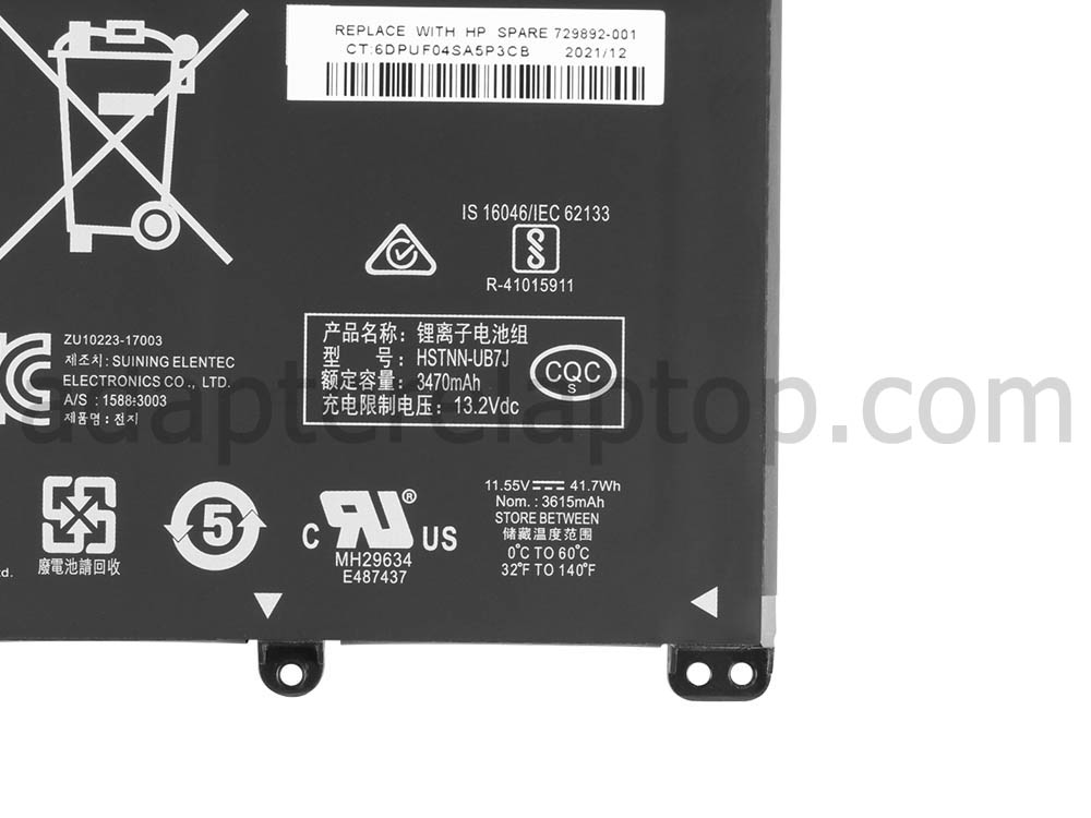 Original 41.9Wh 3 Celle Batteri HP 14-bp009ni 14-bp032tx 14-bp091no