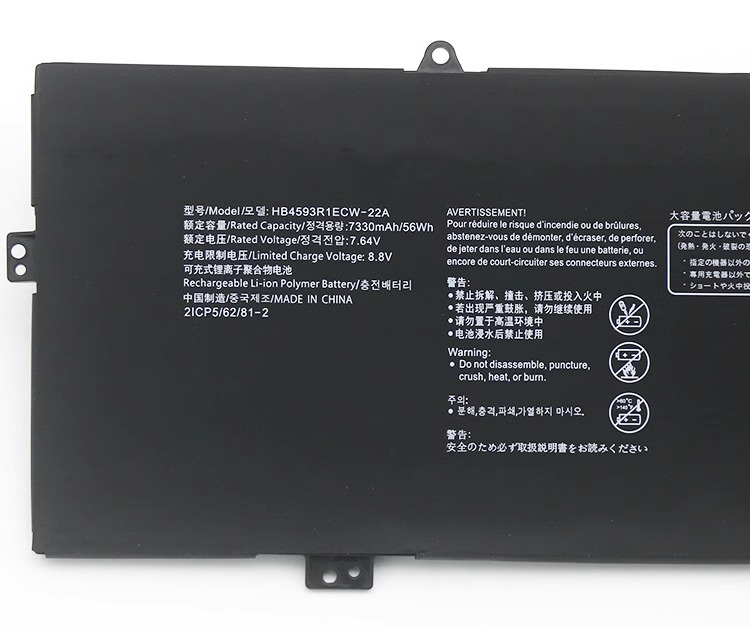 7.64V 7330mAh 56Wh Batteri till Huawei MateBook 14 2020 Intel