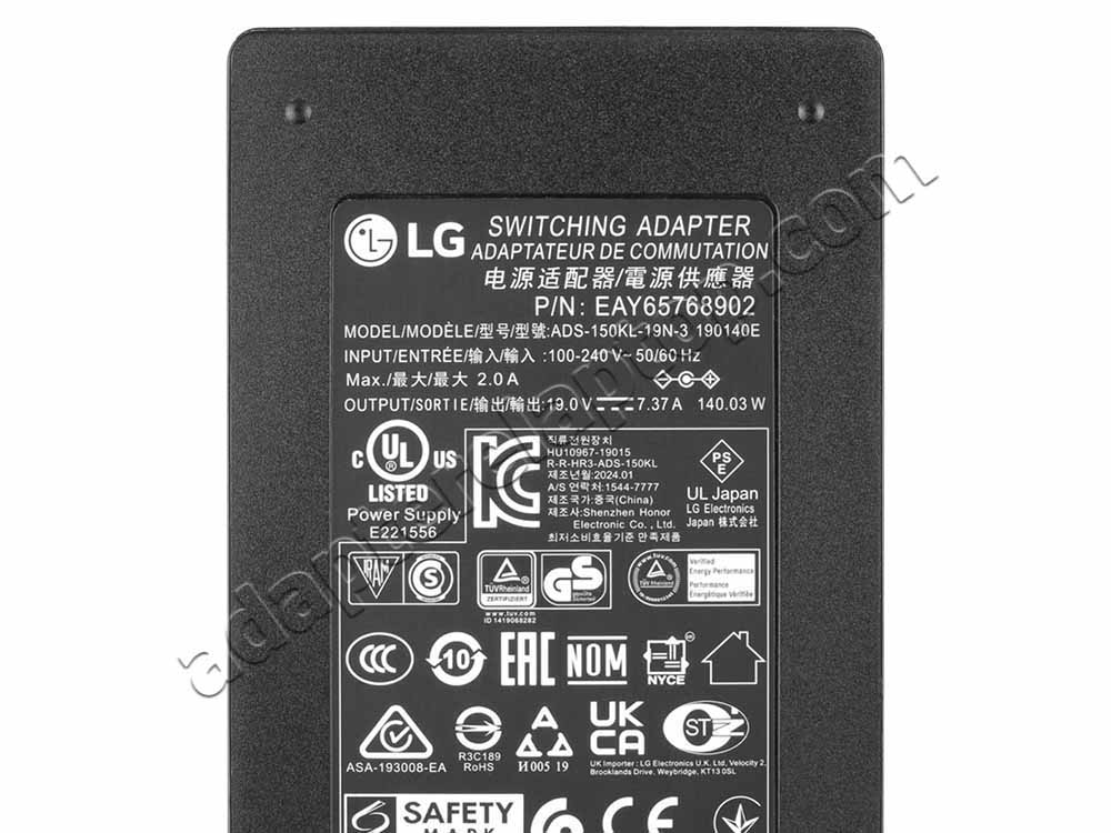 140W LG V220-ER2AK V220-GH30K V220-L.AH21K V220-GH30K AC Adapter Lader