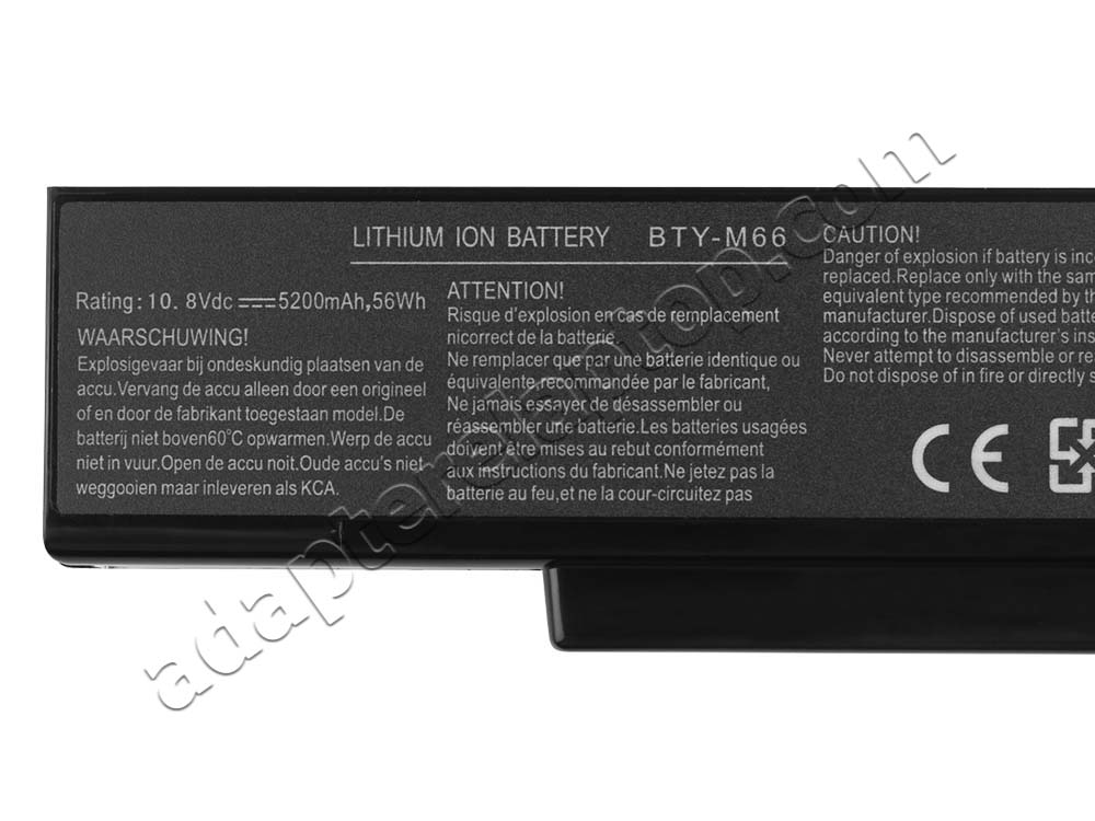 4800mAh 6 Celle MSI GT735 Batteri