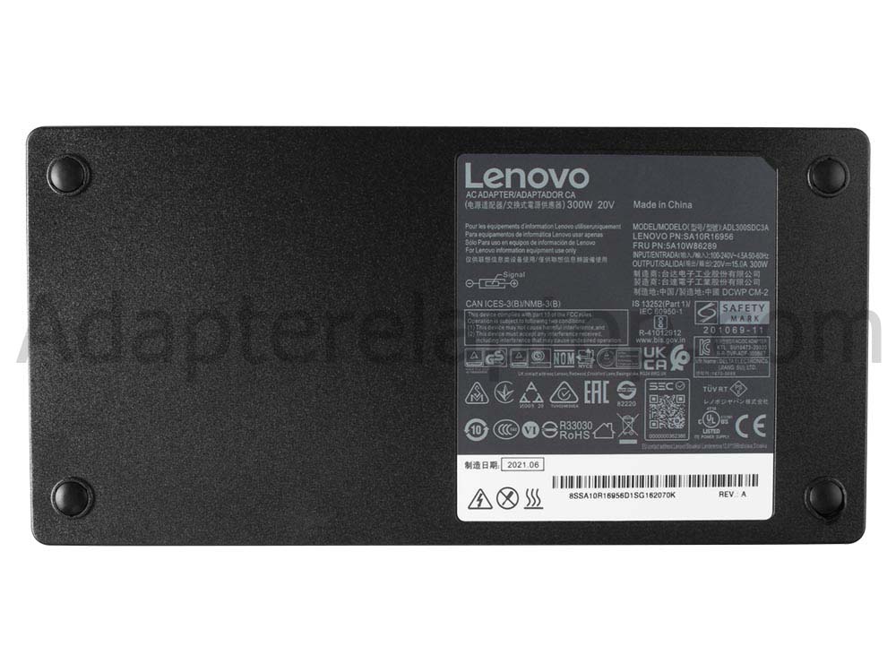 Original 300W Lenovo Legion 7 16ACHg6 82N6 AC Adapter Lader