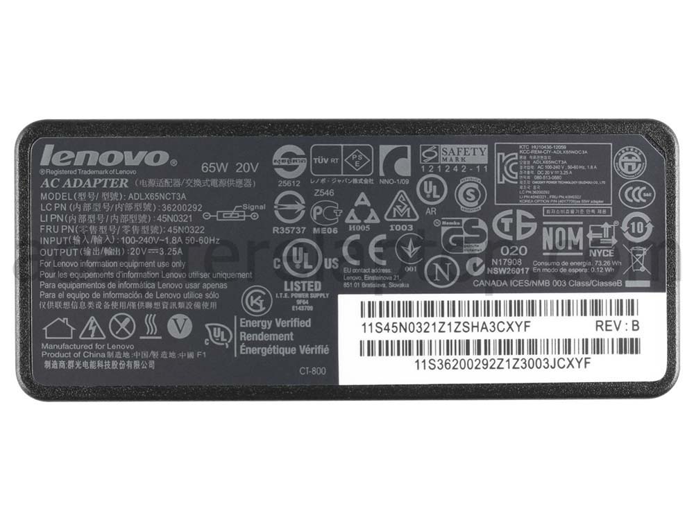 Original 65W Lenovo Z50-70 20354 80E7 AC Adapter Lader