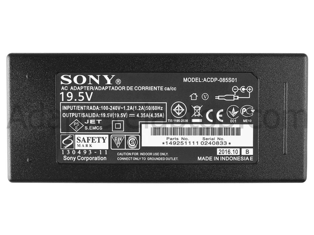 Original 85W Sony KDL-48W605B KDL-50W680A AC Adapter Lader