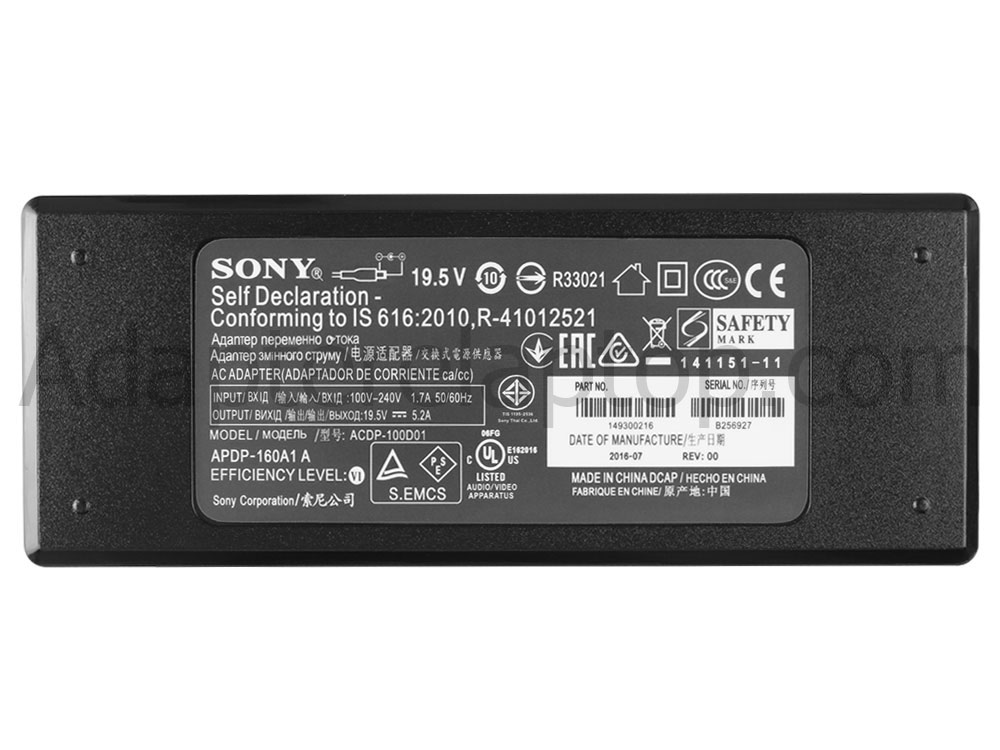 Original 101w Sony KDL-55W805B KDL55W805B AC Adapter Lader