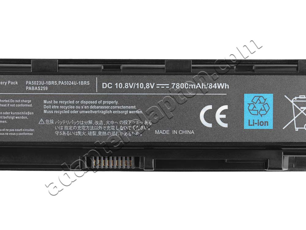 10.8V 7800mAh 84Wh Toshiba Satellite A50-A-10L A50-A-10X Batteri