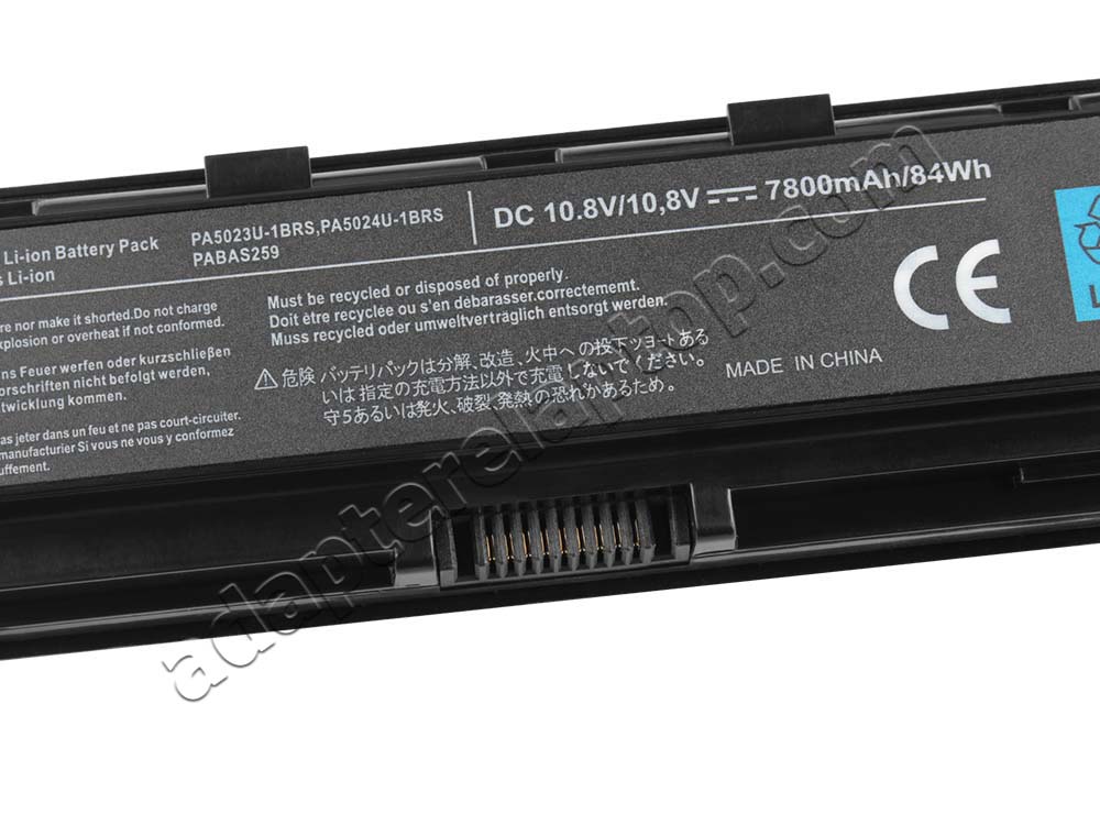 10.8V 7800mAh 84Wh Toshiba Satellite A50-A-10L A50-A-10X Batteri