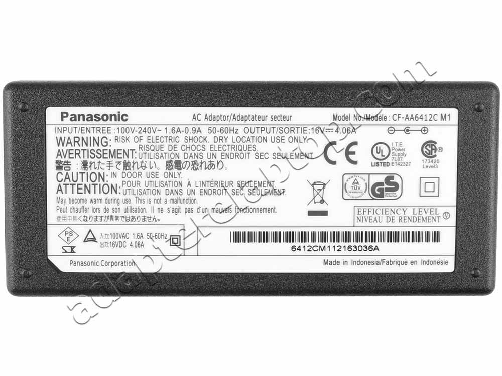 65W Panasonic CF-NX3 CF-NX2 CF-AX3 CF-B11 Serie AC Adapter Lader